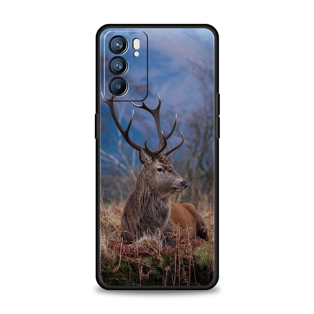 Phone Case Cover For Oppo A17 A31 A54 A57 A78 A79 Find X5 X6 Reno 7 8 10 11 12 13 F Pro 5G Soft TPU Shell Deer Hunting Camo Bags