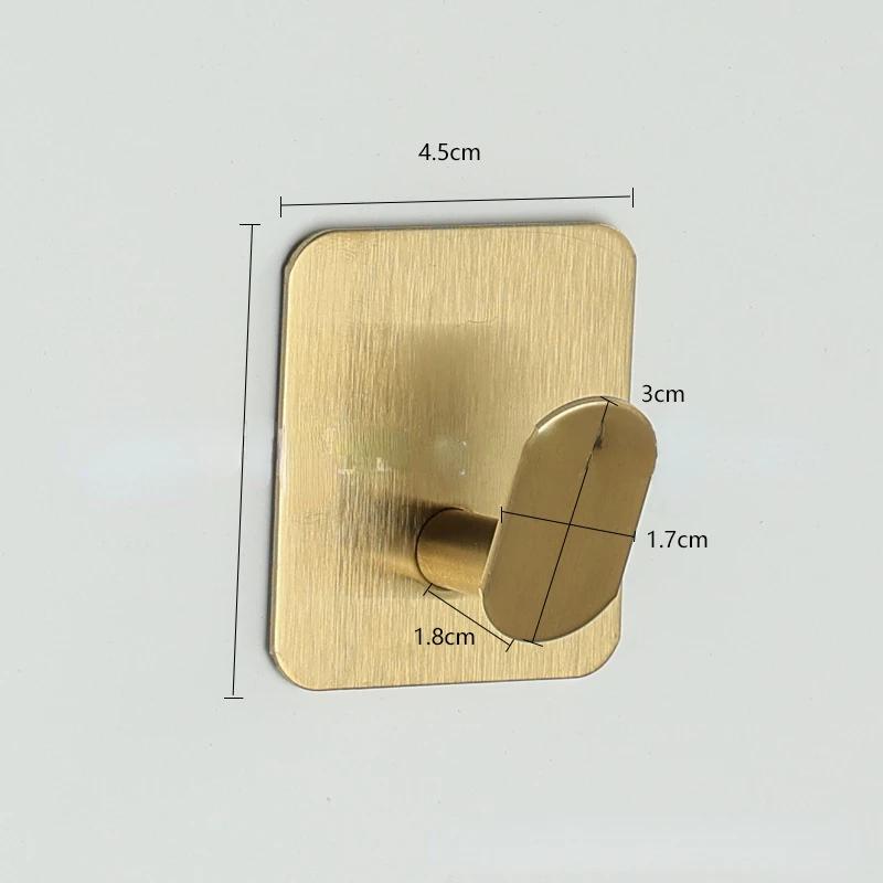 Stainless Steel Wall Hooks Heavy Duty Self Adhesive Hook for Hanging Towel Robe Clothes Bathroom Accessories Wall Door Hanger