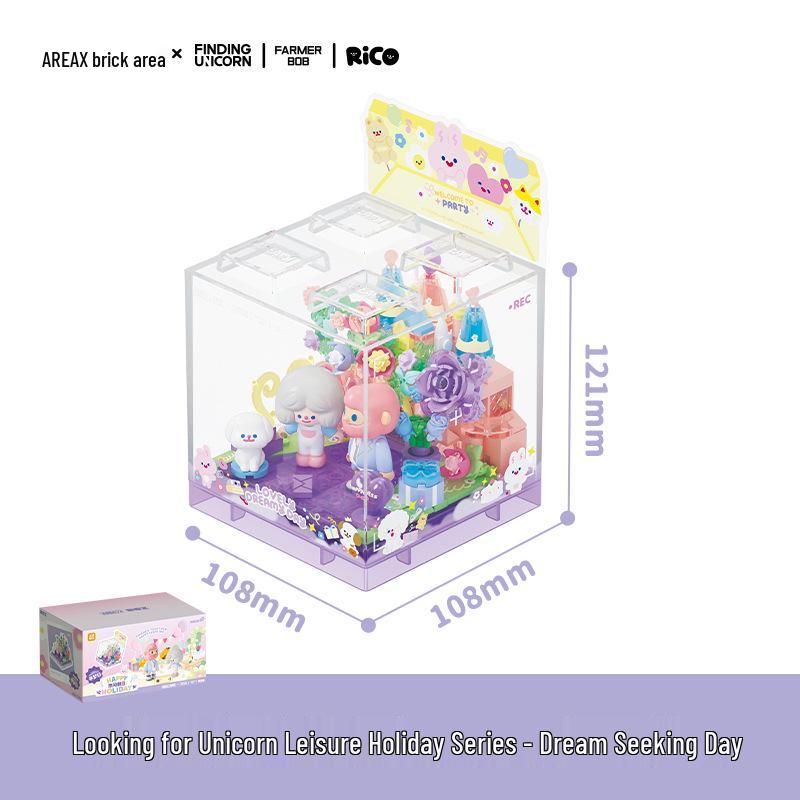 Areax Unicorn Holiday Series Building Blocks: Educational Puzzle Toy