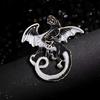 Winged Dragon Brooch Retro Colorful Dragon Brooch Pin Decorative Alloy Lapel Pin Clothes Accessory for Backpack Hats Jackets Decoration