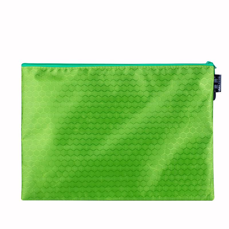 Jianteng Waterproof A4 Football File Bag - Thick Canvas Zipper Document Holder for Students