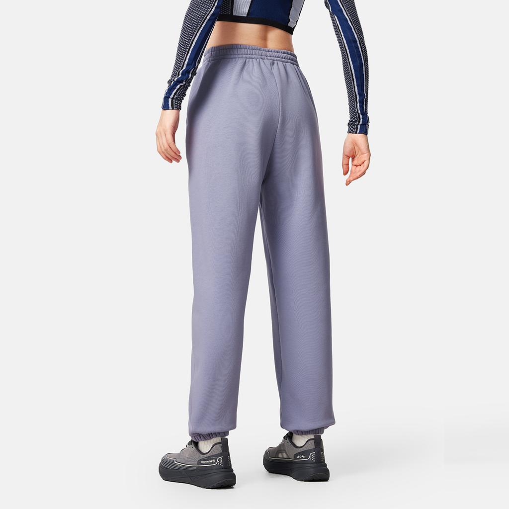 Li Ning Fitness Series Minimalist Training Antistatic Antibacterial Far Infrared Thickened Warm Casual Knitted Sports Pants Women Pants AKLVC22-5