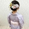 FASELE Japanese-style Hair Ornament Set (10 Pieces) - Artificial Flowers, Hairpins, U-pins, Ping Pong Chrysanthemums, Ribbons, Baby's Breath,