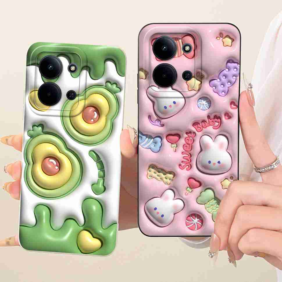 For Xiaomi Redmi 15C 4G Case Cute Couple Flower Cartoon Cover Phone Case For Xiaomi Redmi 15C Redmi15C 4G 5G Back Cover Capa