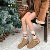 Warm winter chestnuts~! 2025 autumn and winter new round head inner height increase plush snow boots women's warm snow boots