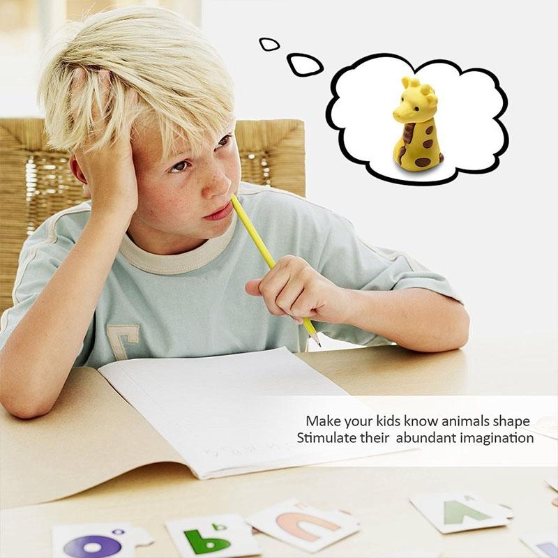 30PCS Mini Animals Erasers Set for Boys Girls Gift Educational Toys