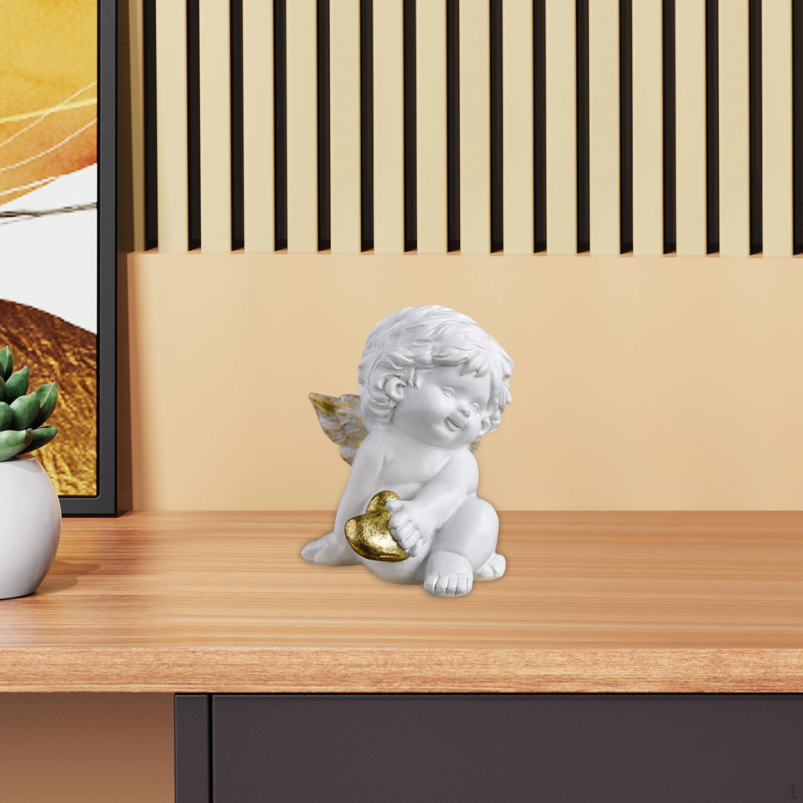 

Ангел украшения статуя белый настольный орнамент современная скульптура херувима фигурка Купидона для Style A
