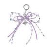 Handmade Beaded Butterfly Pendant Stylish Beaded Bowknot Pendant Keychain Phone Lanyard for Fashion Enthusiasts