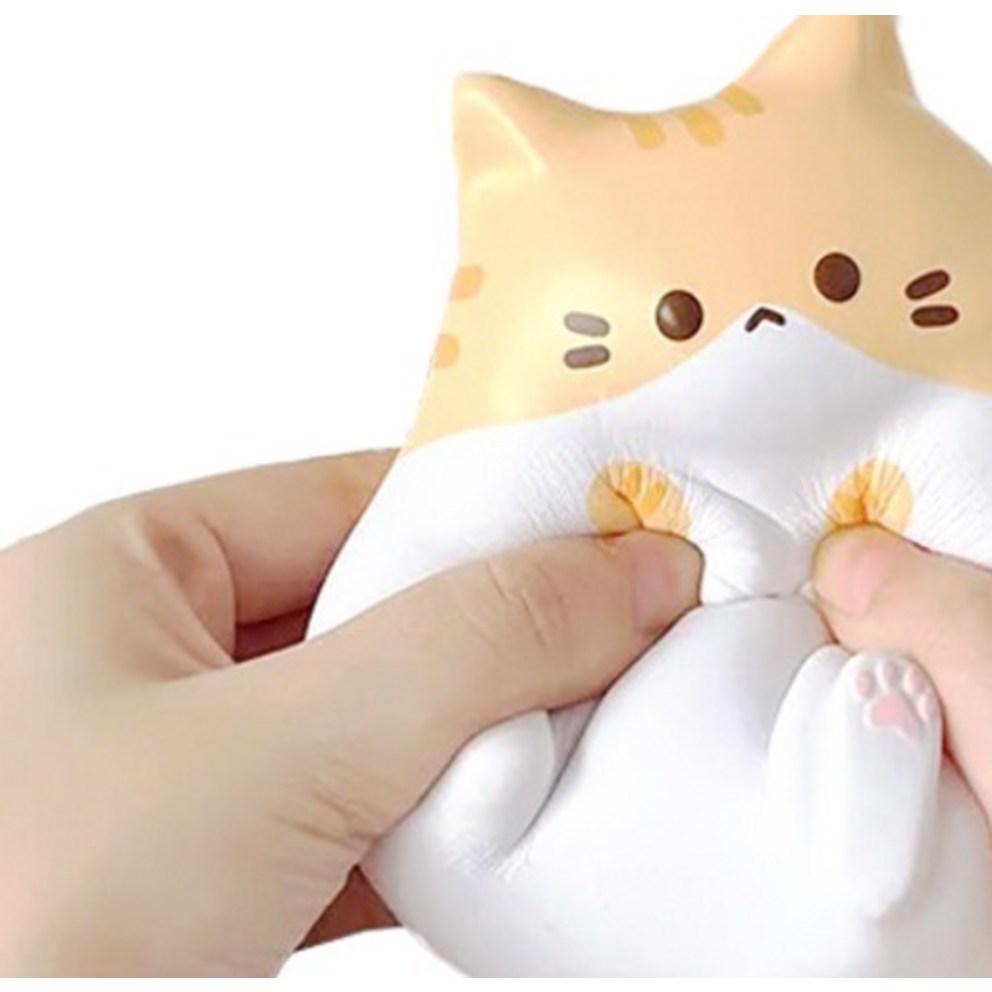 Agaplus Fluffy Marshmallow Cat Mackerel Squishy Toys, 2-Pack