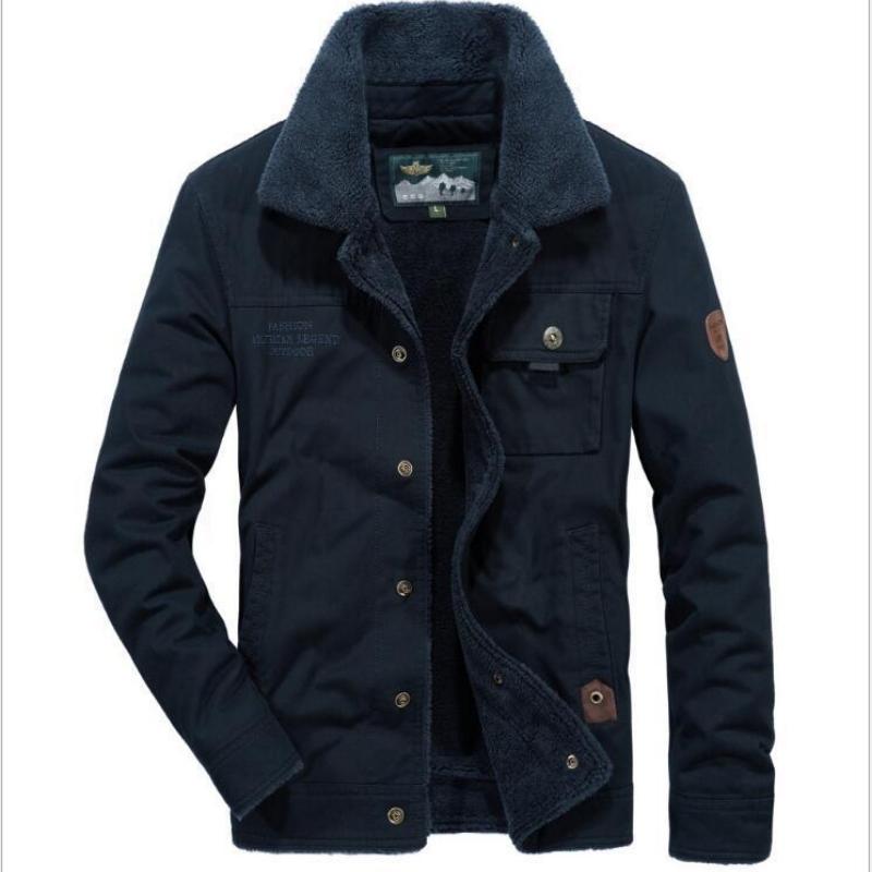 Giacca invernale imbottita in cotone da uomo con revers in pile extra Cappotto caldo per giovani e mezza età Giacca imbottita in cotone taglia larga ampia