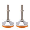 2pcs Furniture Leg Leveller Carbon Steel Nut Rubber Pad Anti Skid Height Adjustable Furniture Leg Screw