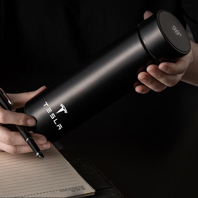 PKWYZ1 500ML 304 Stainless Steel Car Vacuum Cup Flask Thermos Mug For Tesla Model 3 Model S Model X Model Y Cybertruck Roadster SpaceX