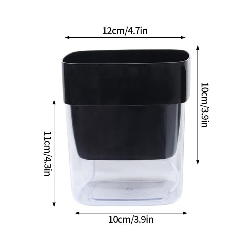 Doppelschichtiger Wasserspeicher Fauler Blumentopf Kreativer Transparenter Blumentopf Automatische Bewässerung Sukkulentenpflanztopf Desktop-Dekor