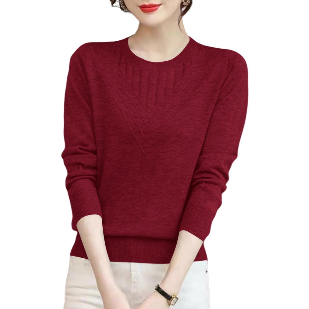 Women's Fashionable And Versatile Knitted Bottoming Shirt