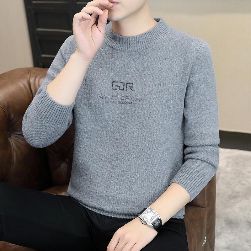 Hot Hot Autumn and Winter New Casual Crew Neck Sweater Bottom Knit Plus Size Loose Sweater