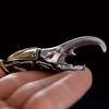 Vintage Beetle Keychain Metal Bottle Opener With Intricate Wing Design Durable Keyring For Men Metallic Finish Unique Gift