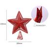 20cm Glitter Christmas Tree Topper/Ornament Five-Pointed Star Glitter Star Tree Topper for Home Christmas Tree New Year