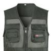 Casual Summer Sleeveless Fishing Vest Solid Color Plus Size Loose Waistcoat for Outdoor Classic Multi Pocket Photograph Vest