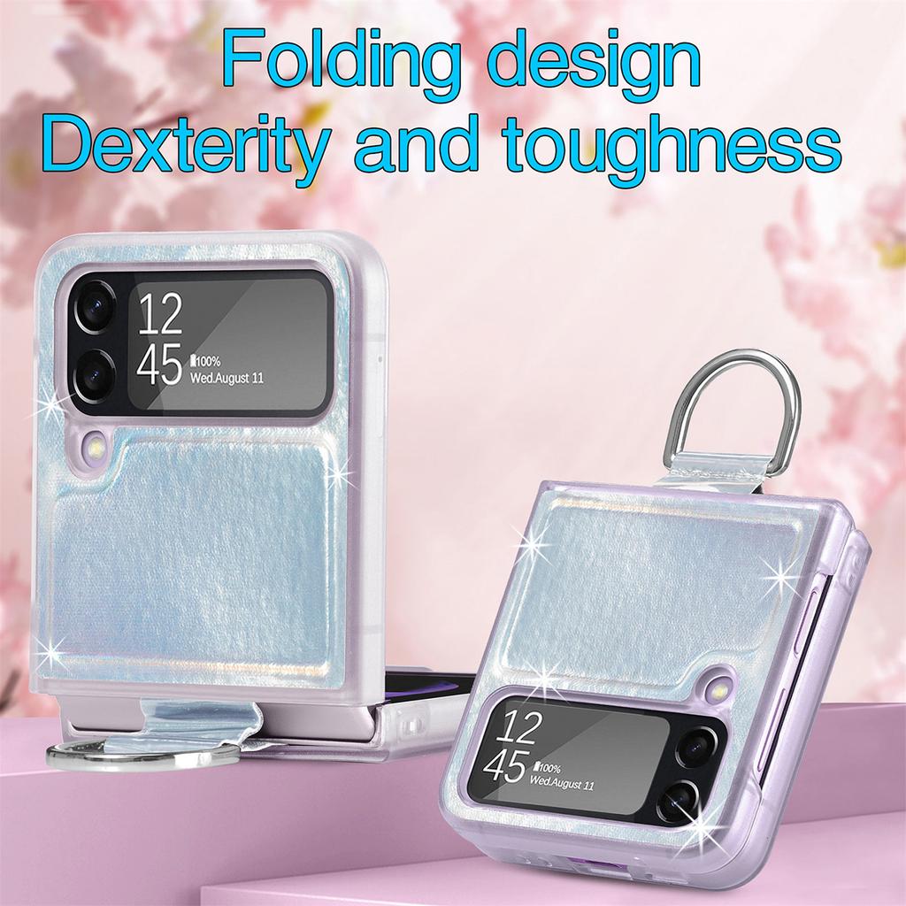 Mode Tragbare Ring Halter Telefon Fall Für Samsung Galaxy Z Flip 4 5g Flip4 Flip3 Flip 3 Klapp Abdeckung für Samsung Flip4