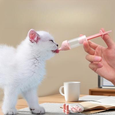 Newborn Kittens and Puppies Feeder Kitten Pacifier Pet Bottle Needle Tube Feeder Small Pacifier for Young Pets