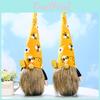 Poupée en peluche lutin nain abeille avec nez en bois pour décoration de maison de vacances et festivals
