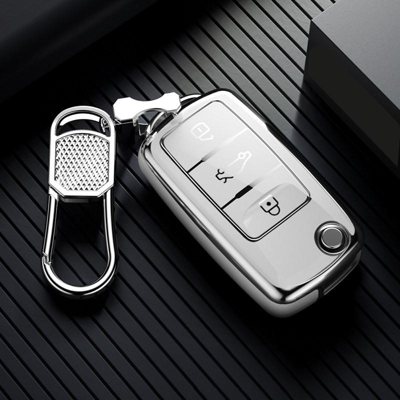 TPU Protector Shell Fob for Volkswagen VW Tiguan Polo Golf MK5 6 Passat Lavida Skoda Octavia Car Smart Key Cover Case Zr9