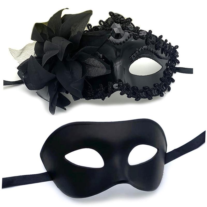 

Декоративні пластикові маски для костюмів на Хелловін та випадків косплею Black Side Flower