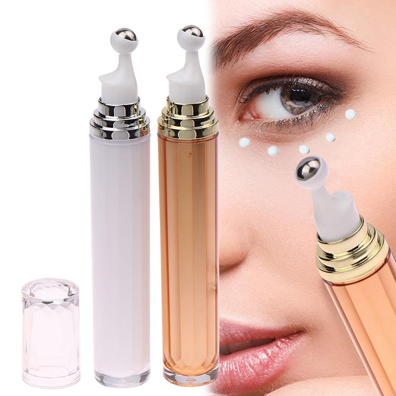 1 szt. 20 ml pusta butelka z rolką do kremu pod oczy, wielokrotnego napełniania, akrylowy pojemnik na serum pod oczy z pompką kulkową ze stali nierdzewnej