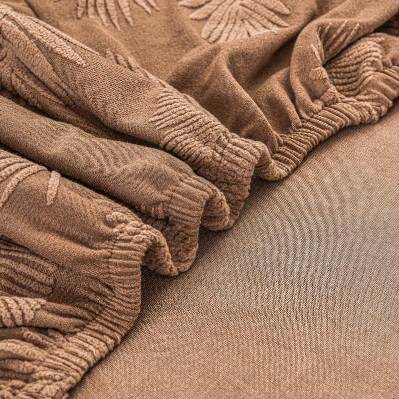 Nordic Leaves Jacquard Club Sofa Cover Living Room Elastic Tub Armchair Cover Stretch Single Sofa Slipcover Bar Counter Hotel