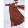 Presenting A New Trending Embroidery Lace Gown Saree
