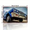 Juguetes de Hombre Verdadero Cartel Metálico de Coche Lowrider Azul Brillante Vintage, Decoración de Pared de Lata de Aluminio para Sala de Estar, Dormitorio, Oficina, Bar