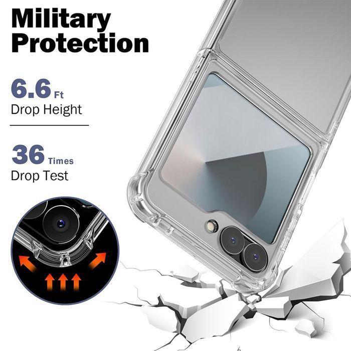 Coque de Protection - BOOLING - pour Samsung Galaxy Z Flip 7 FE - Silicone Transparent - Coins Renforcés - Antichoc