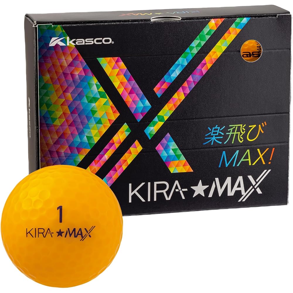 Kasco KIRA MAX Orange 12P Golf Balls 12 Pack Durable Performance Design