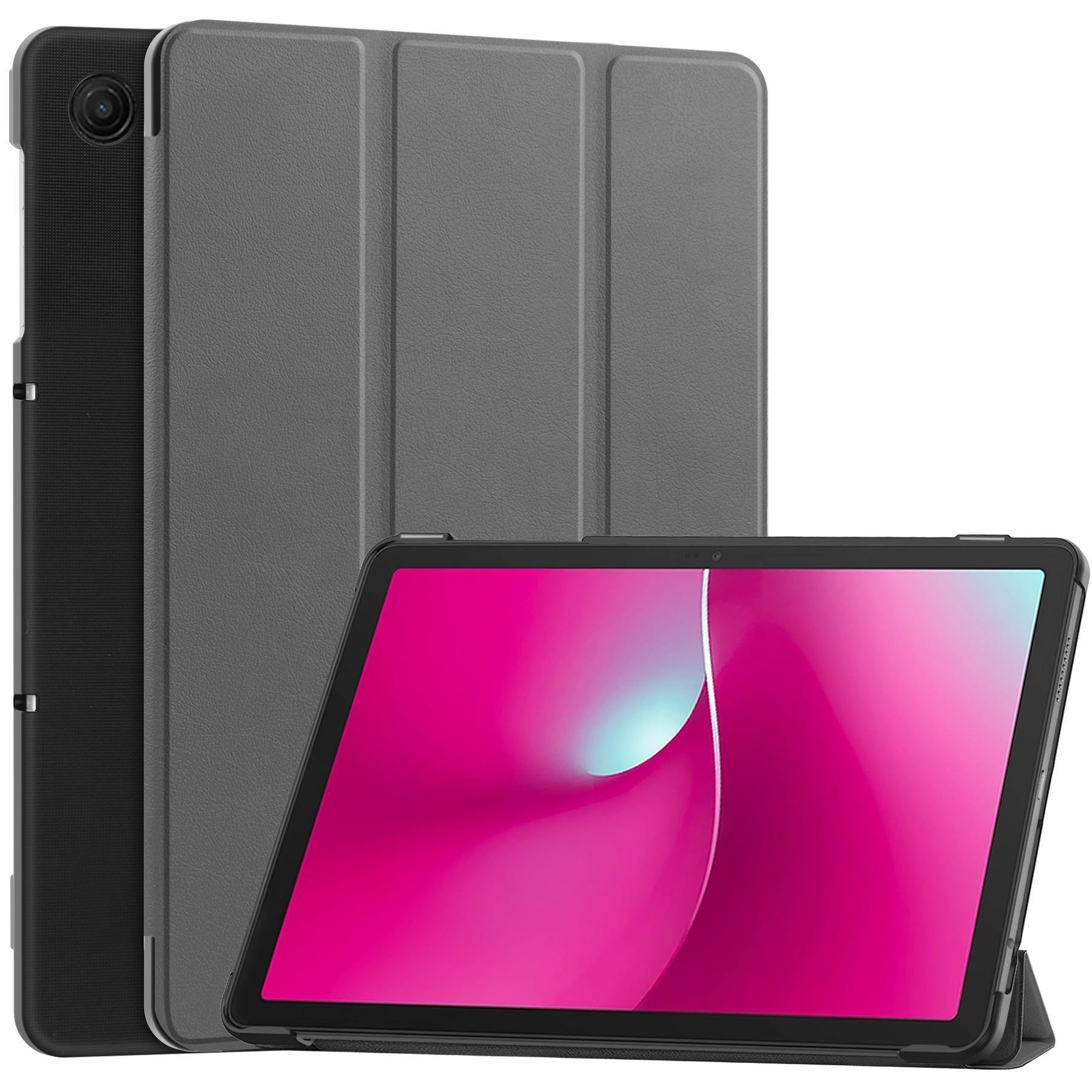 

Чохол для планшета T‑Mobile Revvl Tab 2, трискладний чохол-книжка з підставкою, багатокутний чохол-книжка сірий