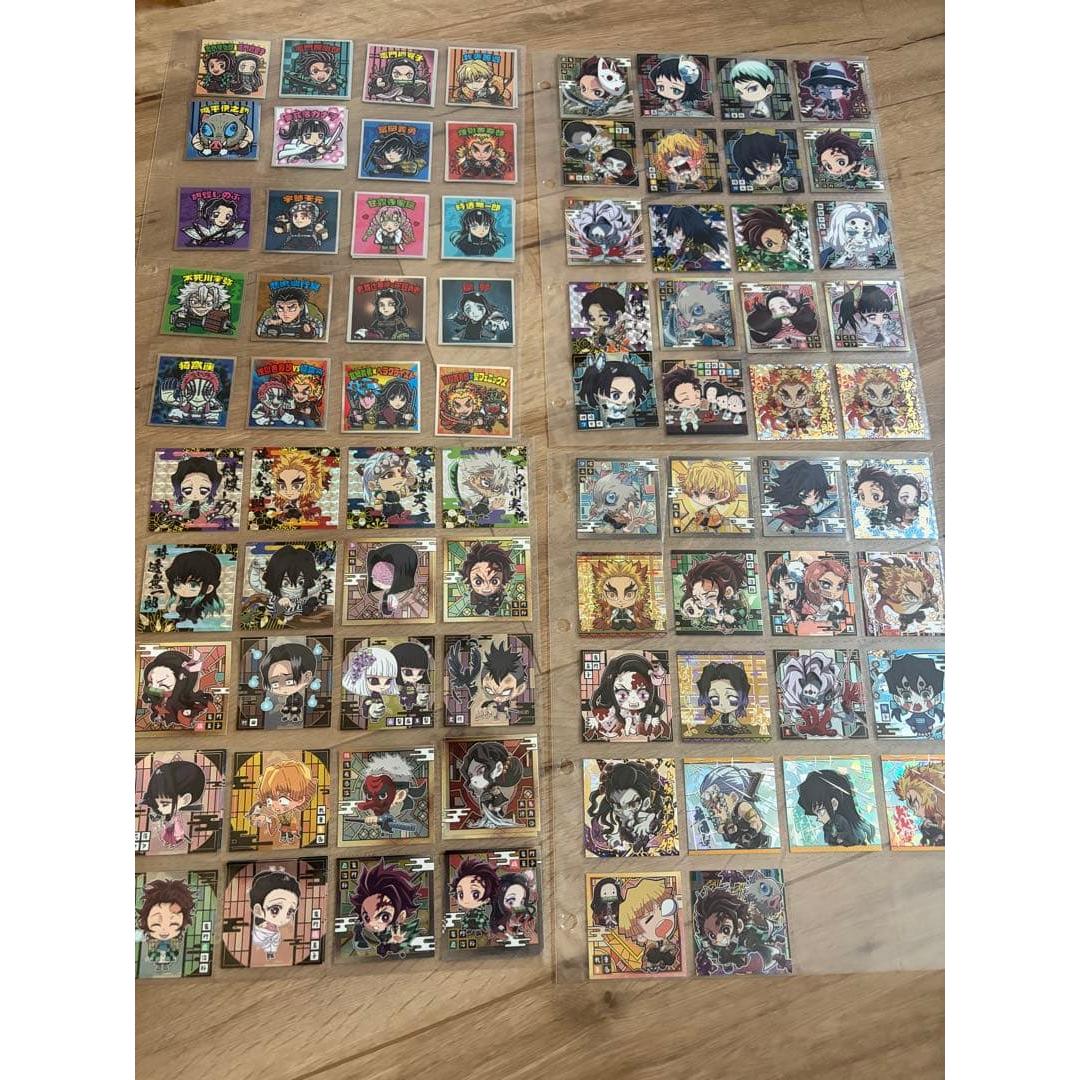 Used Demon Slayer: Kimetsu no Yaiba wafer stickers 78 pieces