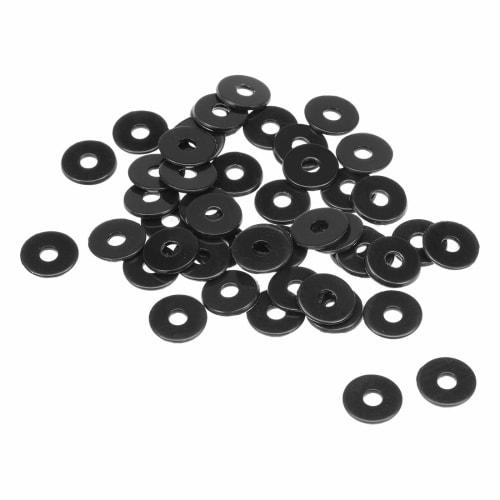 uxcell Nylon Flat Washers for 3mm ID Screws and Bolts, 10mm Outer Diameter, 1mm Thick, Pack of 50