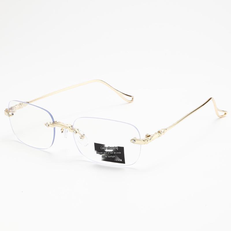 High-end Frameless Color-Changing Anti-Blue Light Glasses