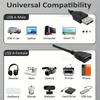 3.3ft USB 2.0 A Male To A Female Data Sync Black Charger Extension Cable Cord USB A for PC Laptop Keyboard Extender Cord