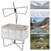 Camping Faltbarer Metallständer Tragbarer Boxständer aus Aluminiumlegierung Edelstahl Außenaufbewahrungsboxen Regale zum Kochen auf Reisen