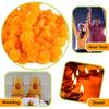 Giegxin 15 Pack Marigold Garland for Decoration 5 ft Long Strands Faux Artificial Marigold Flowers Indian Wedding Party Mantle Decor for Pooja