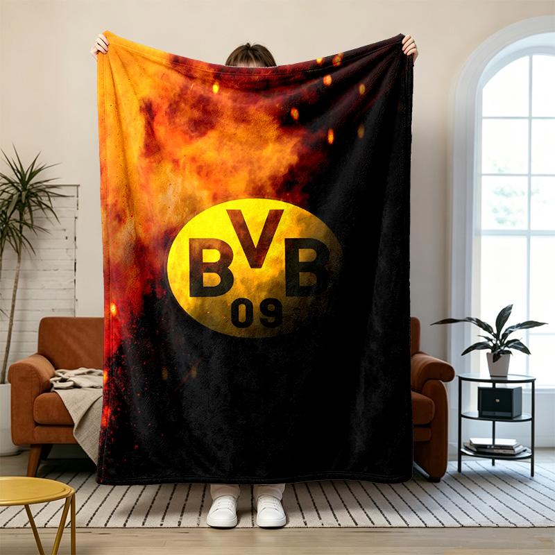 Borussia Dortmund Morbida e confortevole flanella Adatta per divani salotti campeggio all'aperto viaggi e fa anche un ottimo regalo di anniversario
