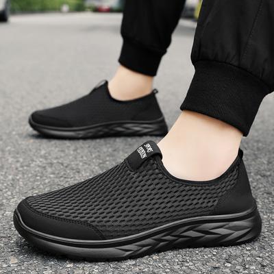 Men's Hollowed Out Breathable and Odorless Shoes, Mesh Shoes for Lazy People, One Foot Shoes for Couples