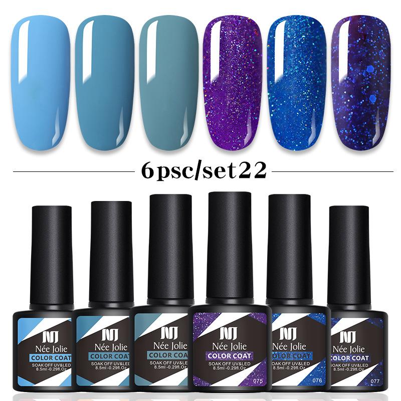 6-Color Nail Polish Glue Set, Popular Color Nail Glue, Phototherapy Nail Polish Glue Can Be Matched Arbitrarily.