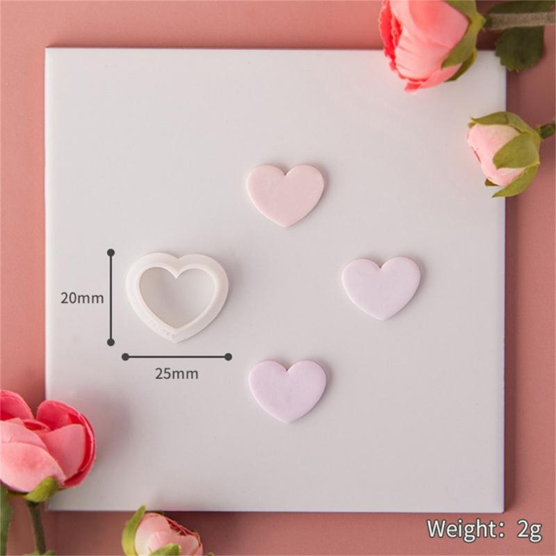 Heart Clay Cutters Clay Jewelry Cutters Valentine's Day Clay Earring Cutters DIY Earrings Accessories for Jewelry Making