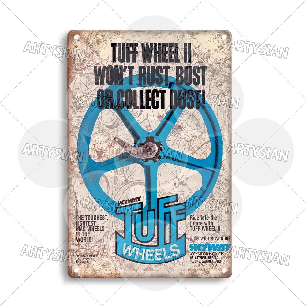 Vintage BMX Bike Metal Sign Bicycle Motocross Plaque Racing ACS TUF Pedals Procraft Kuwahara Raleigh Mongoose Dyno Diamond Back