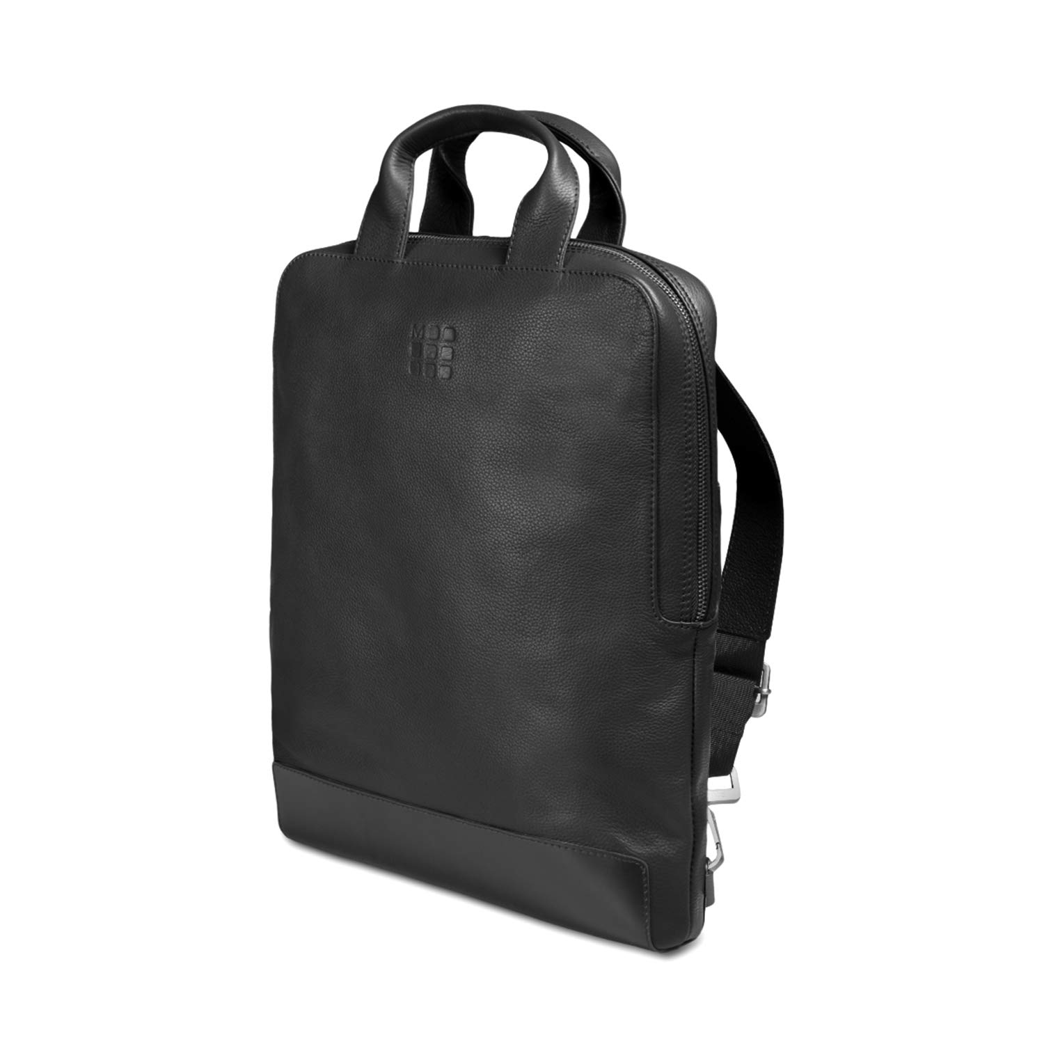 

Backpack 15 Inch PC Storage Business Backpack Classic Leather Device Bag Vertical Black One Size [Moleskine] Men s чорний