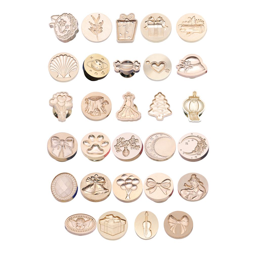 Sealing Wax Copper Head Classic Retro Special-shaped Enamel Wax Head Invitation Envelope 3D Stereoscopic Relief for Wedding Card