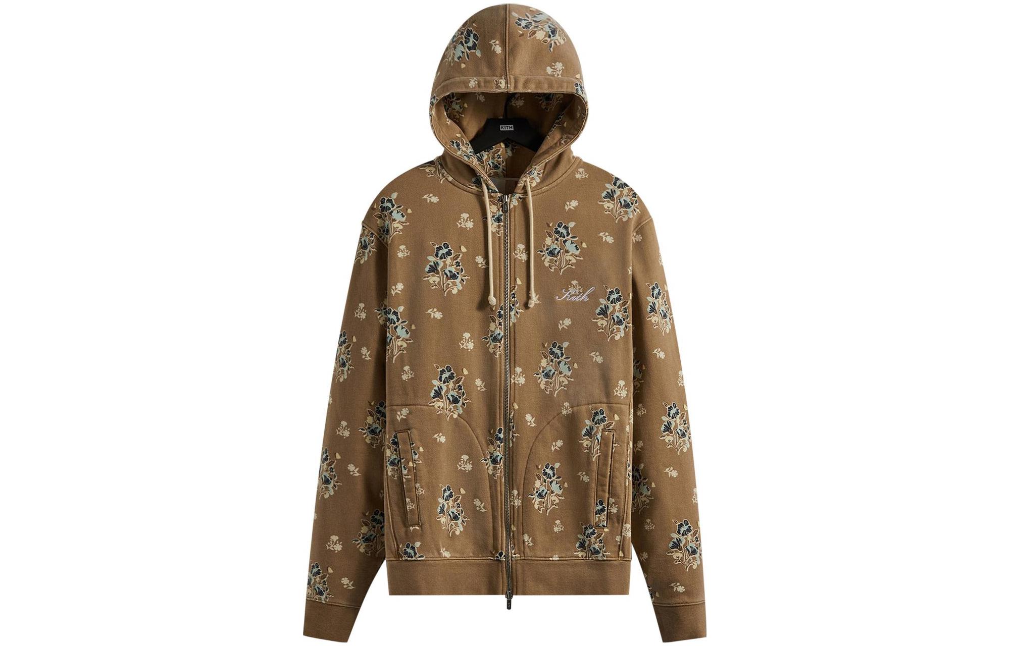 KITH Цветочный Худи Williams V на молнии с капюшоном Begonia KHM030294-210 M