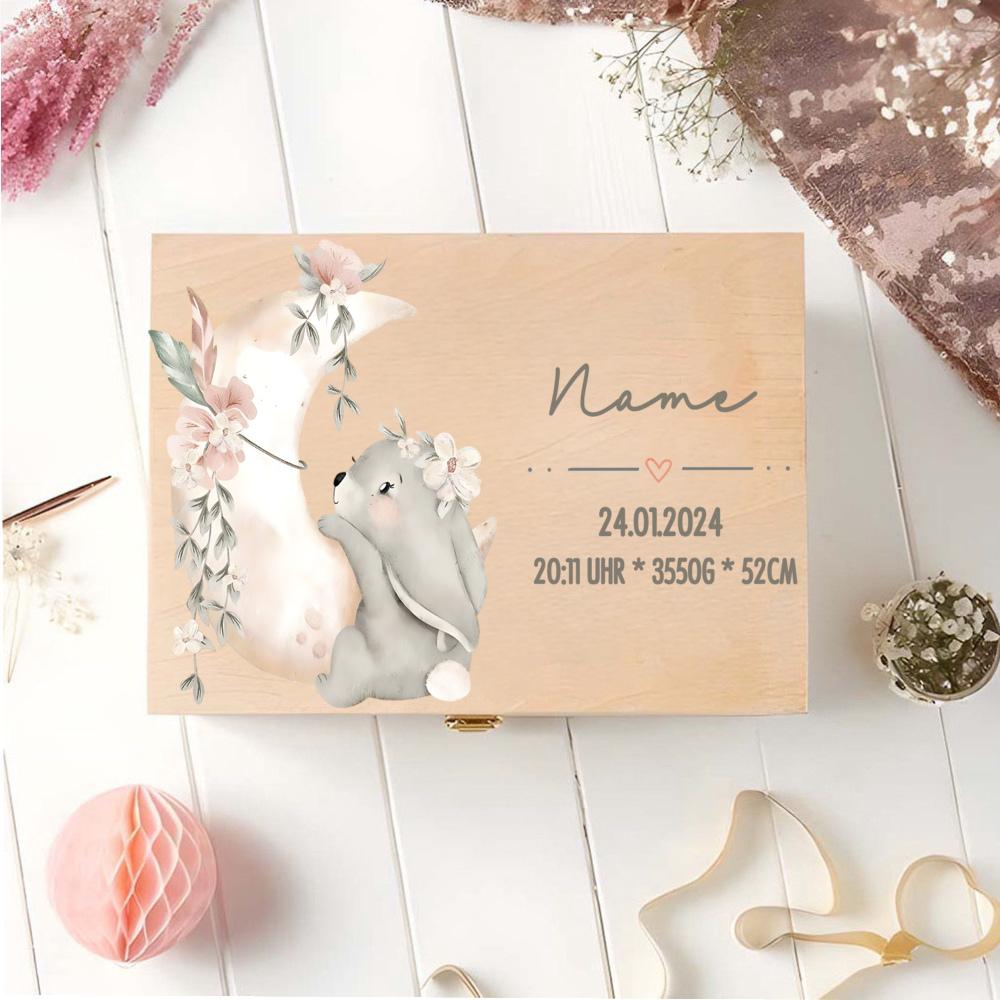 

Personalized Baby Memory Box Baby 1st Birth Gift Gift Idea for A Baptism or Birth Customized Baby Memory Box with Name 15X10X5.2CM