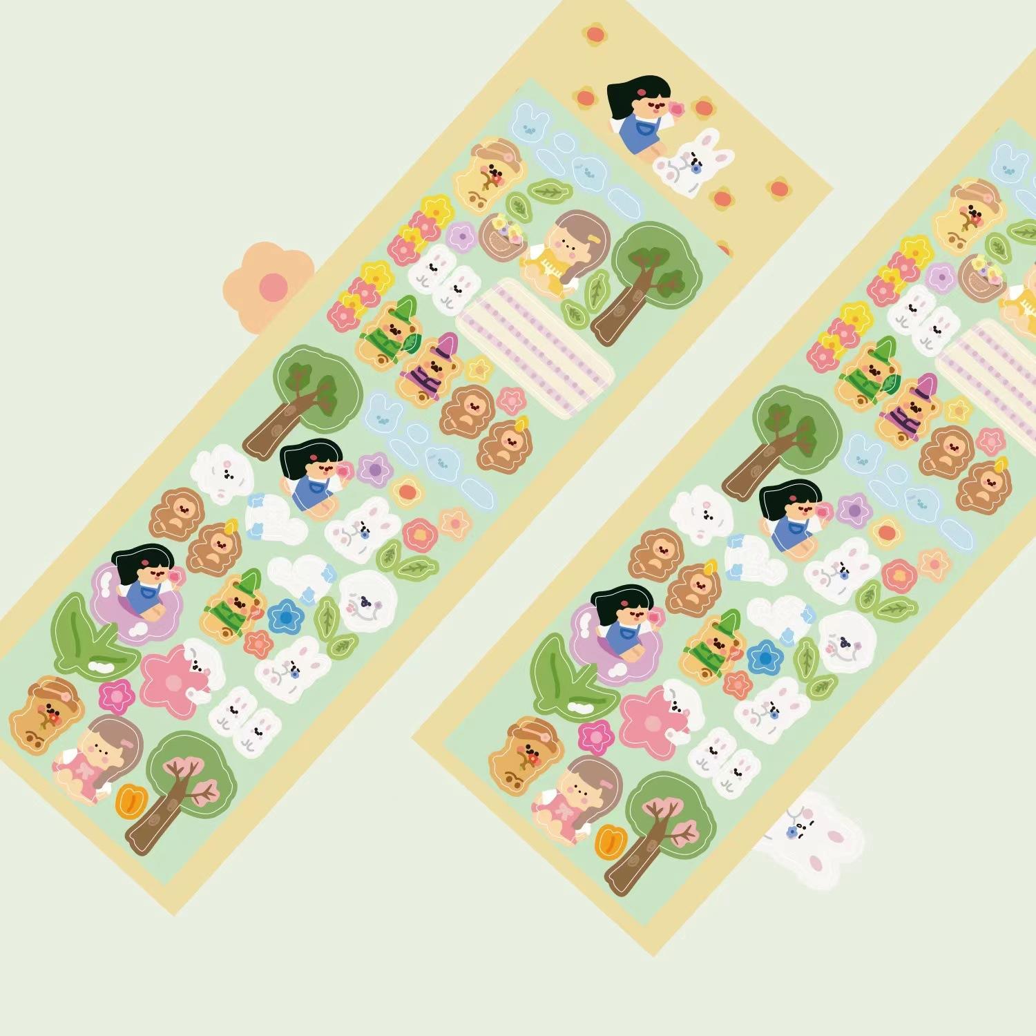 Корейская популярная наклейка серии Cure Bear Laser Cartoon Bear Goo Card Sticker — фото 7